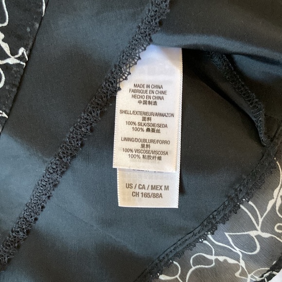 Juicy Couture Black and Cream Abstract Patterned Silk Dress - Picture 4 of 5